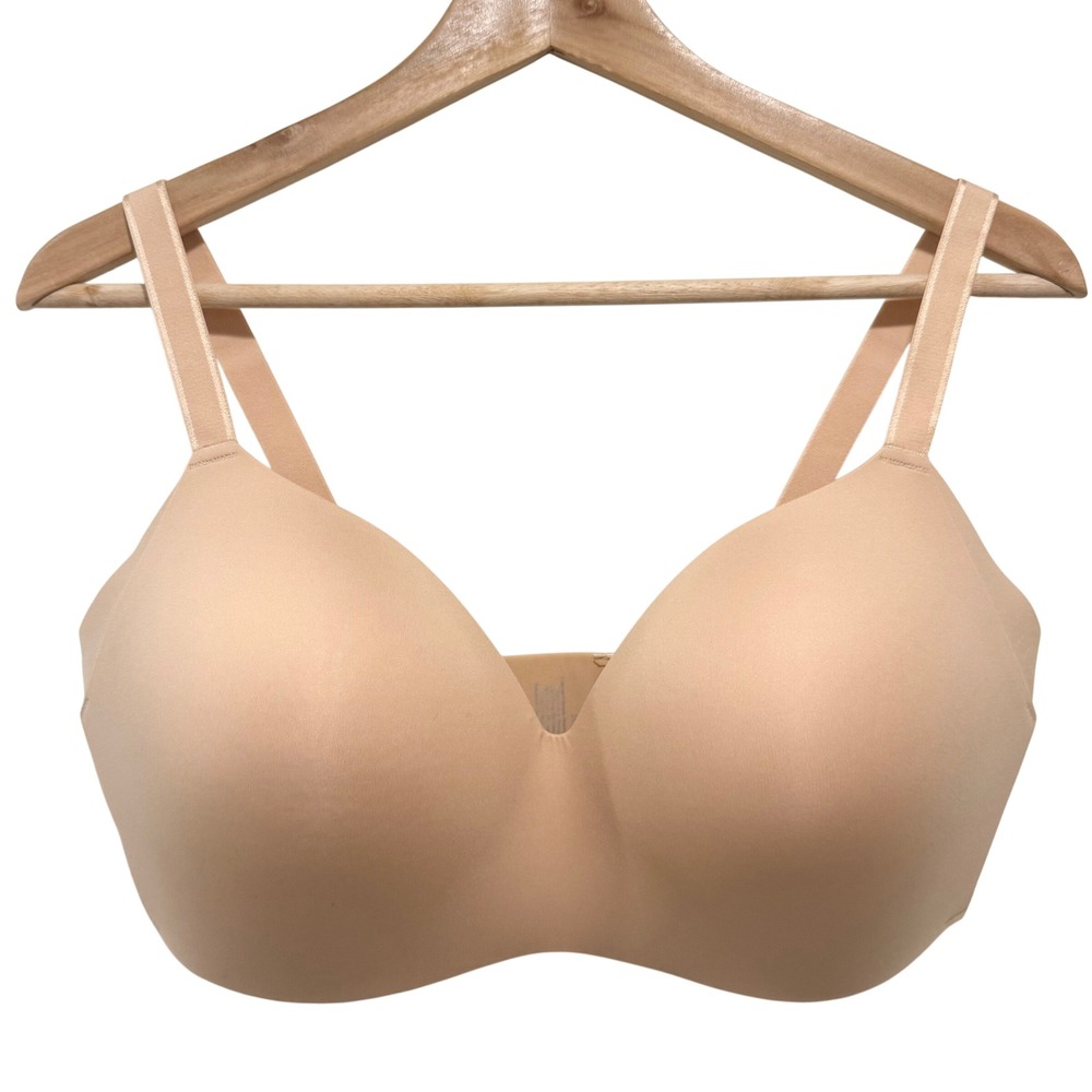 Knix Evolution Wireless Bra Womens 38E Beige Seamless Supportive‎